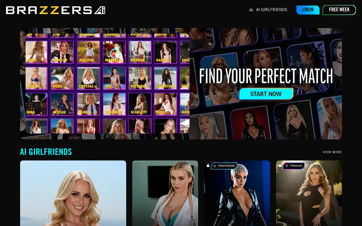 Brazzers AI website screenshot